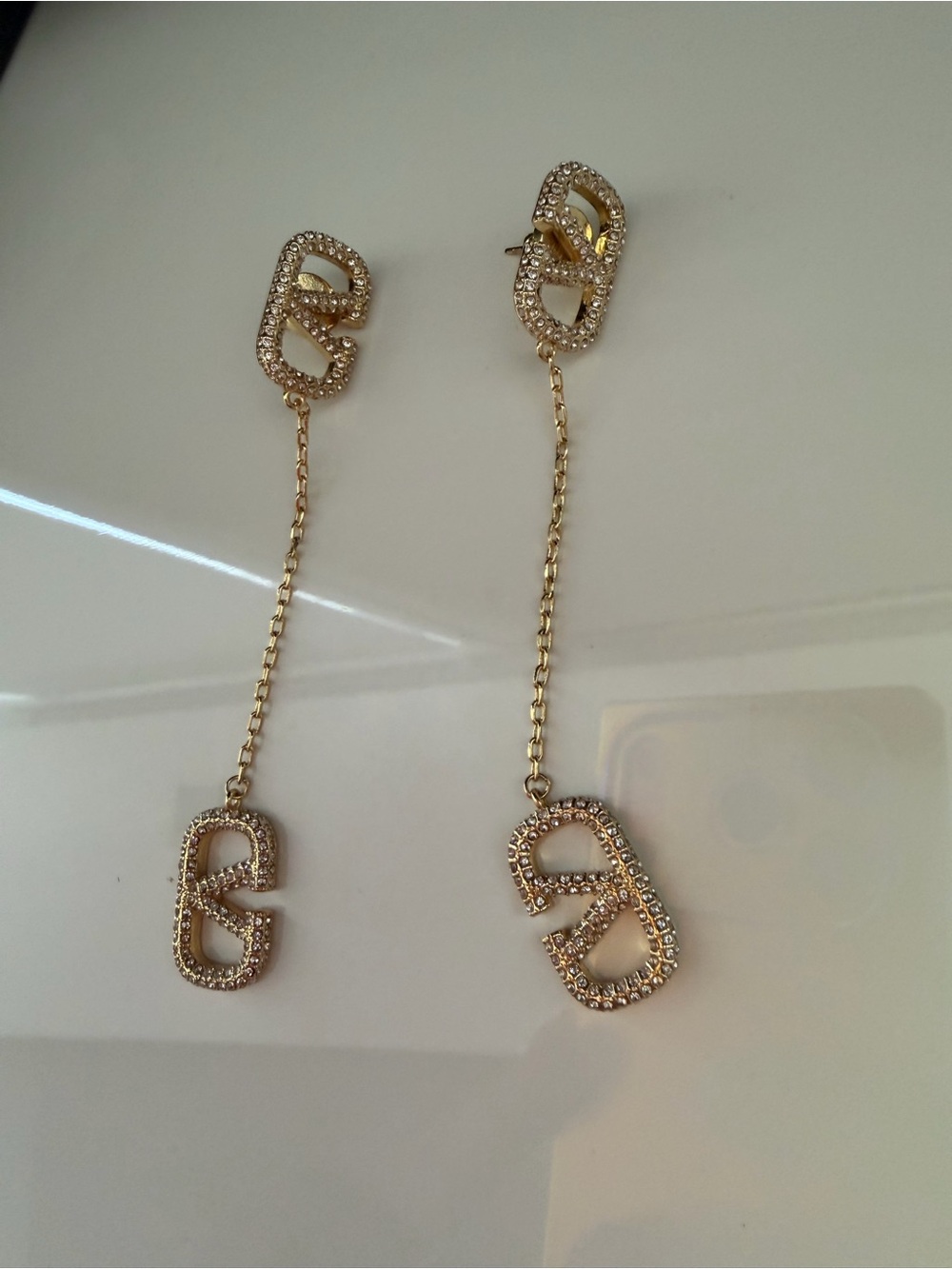 Gold dangle earrings